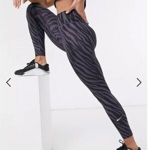 Nike Plus Icon‎ Clash Purple Zebra Print Dri-Fit SZ:S